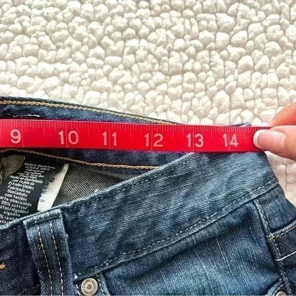 Calvin Klein Modern Flare Midrise Faded Stretch Embroidered Jeans Size 6 - Picture 13 of 15